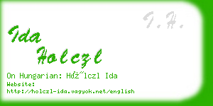 ida holczl business card